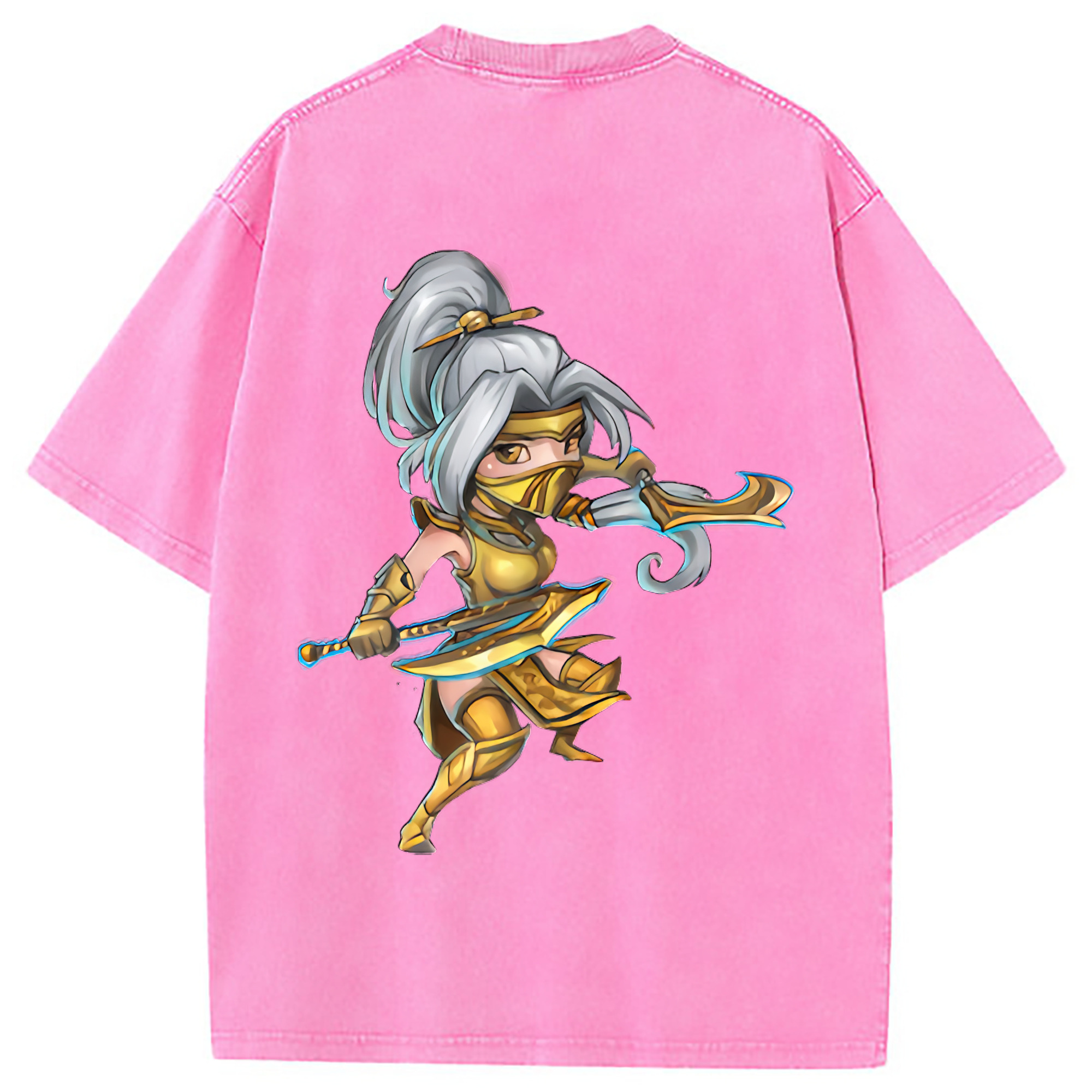 （画像用） リーグ・オブ・レジェンド League of Legends LOL 綿100% ヴィンテージ風 半袖Tシャツ（背面プリント）